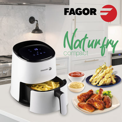 Freidora sin aceite naturfry compact freidora por aire caliente 2.5l 1450w