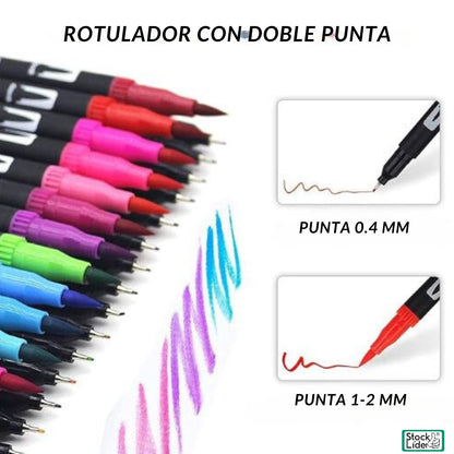 Rotulador doble punta 12pcs