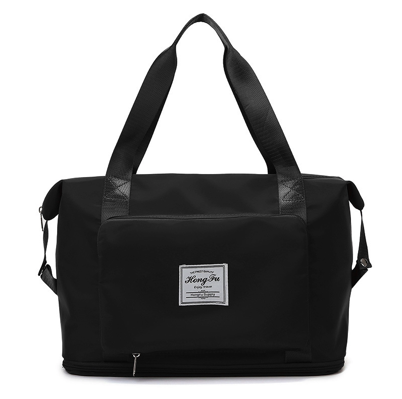 Bolso plegable multiusos: Viajes, deporte, universidad y trabajo - Negro