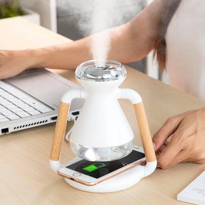 Humidificador Difusor de Aromas y Cargador Inalámbrico 3 en 1 Misvolt InnovaGoods